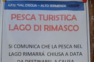 Chiusura pesca lago di Rimasco