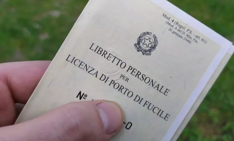 il libretto personale per la licenza di porto di fucile